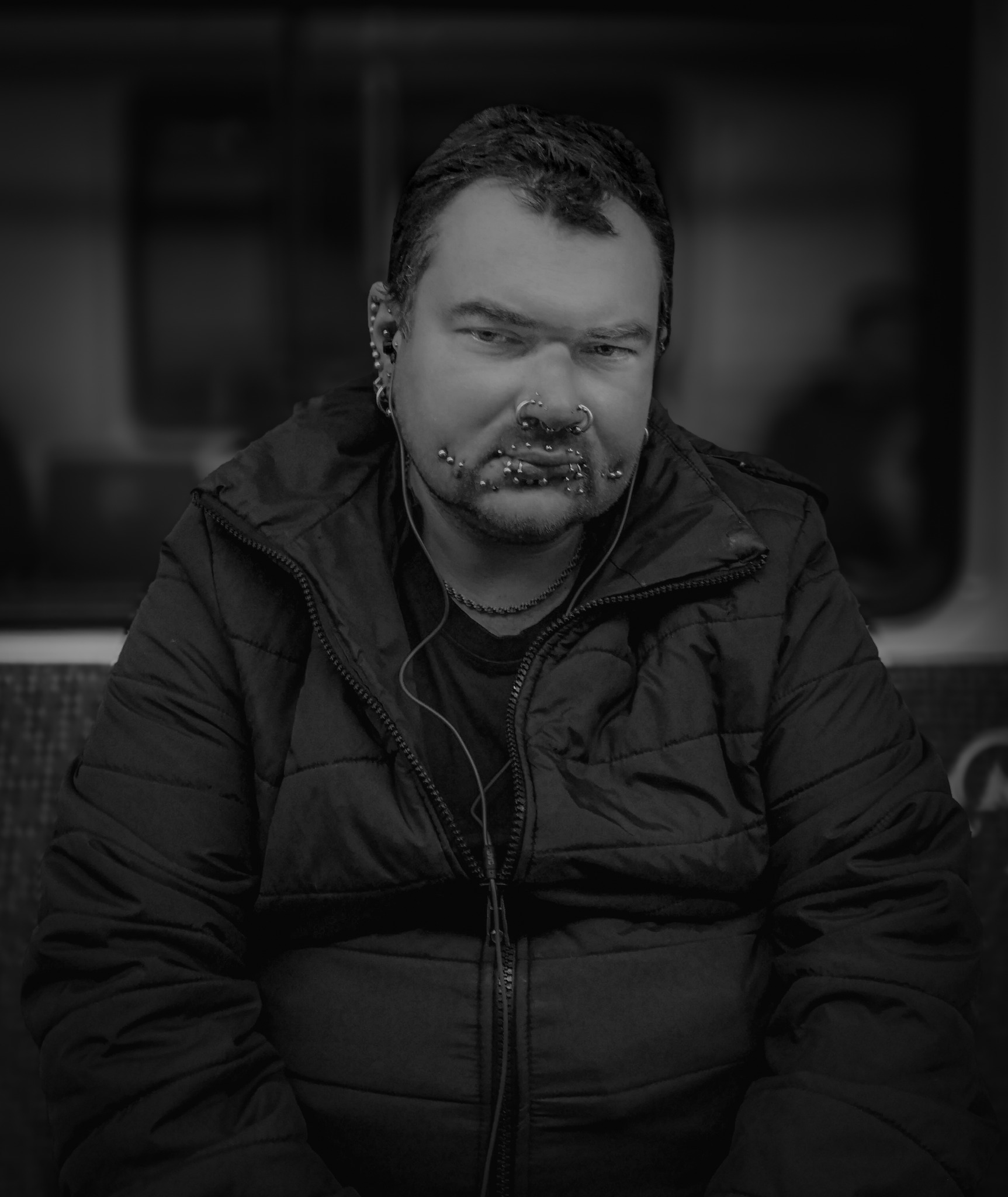 Black and white portrait